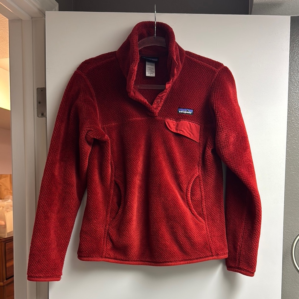 Patagonia Women’s Red Re-Tool Half-Snap Pullover Size Small GUC